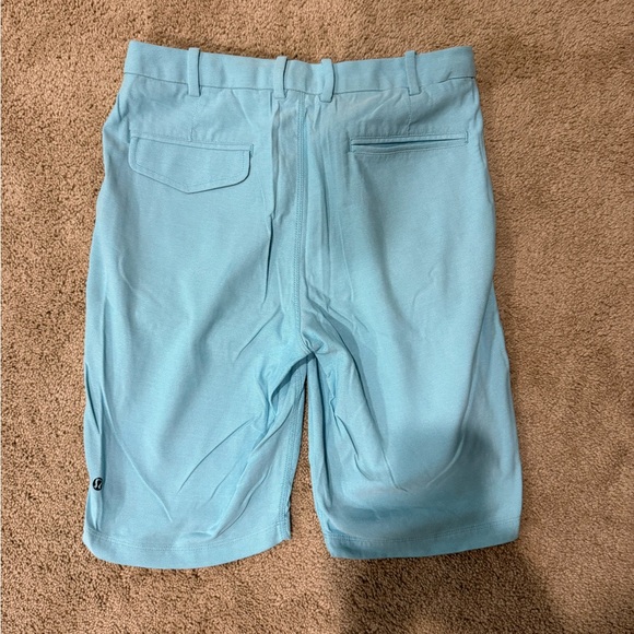 lululemon athletica Light Blue Flat Front Shorts - Picture 2 of 3